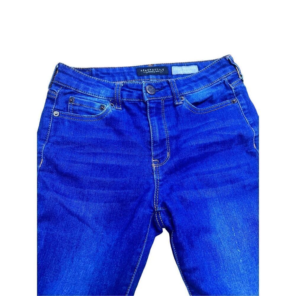 Aeropostale Women's Blue High Waisted Cotton Blend Jeggings Size 2